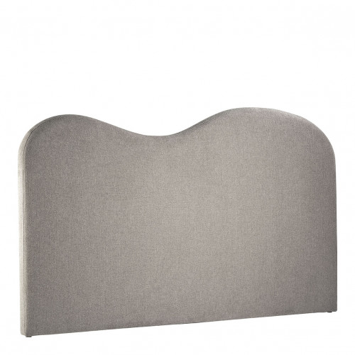 Blanc D'ivoire Tête De Lit SÉRÉNA En Tissu - Gris - 201 X 11 X 125 Cm