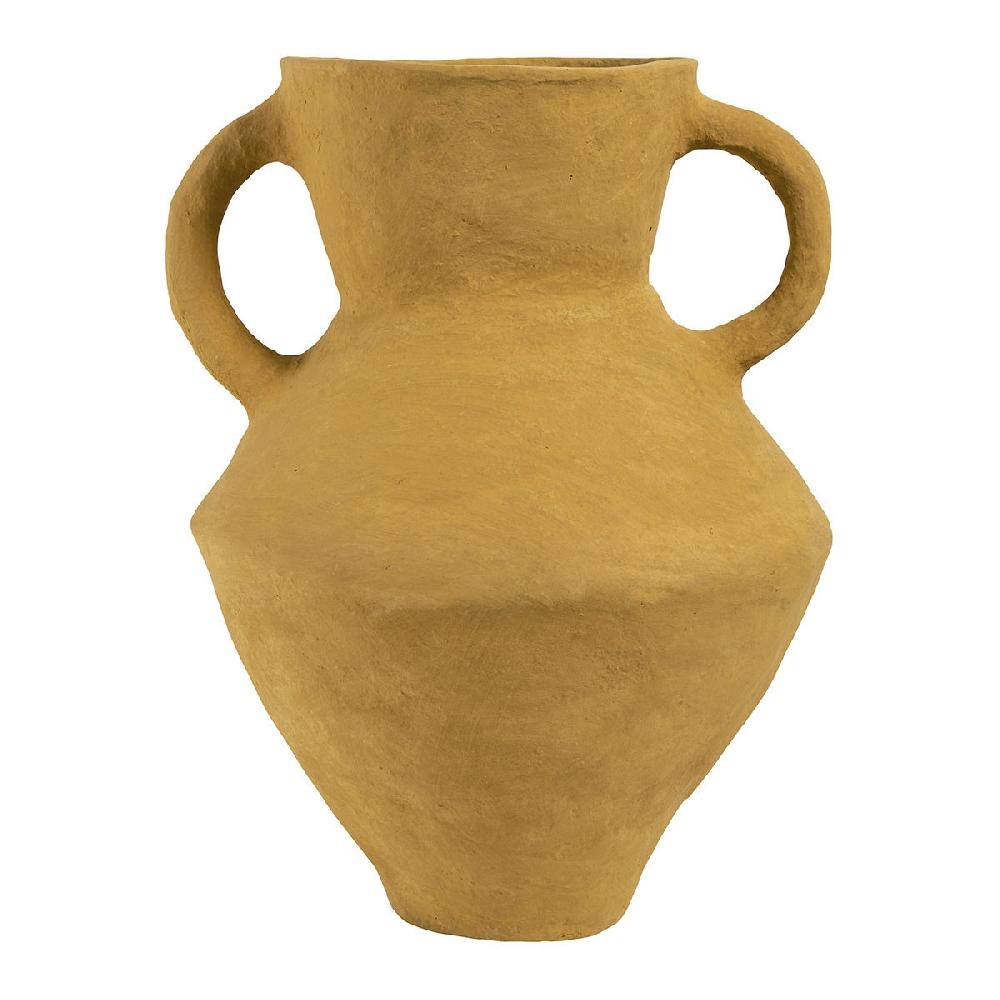 blanc d'ivoire Vase amphore décoratif CALISTA en papier maché - ø 45 x 60 cm