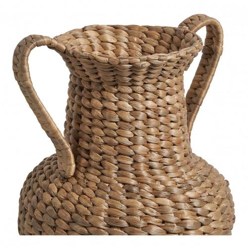 Blanc D'ivoire Vase Amphore Décorative OASIS En Osier - Grand Modèle - H. 40 Cm