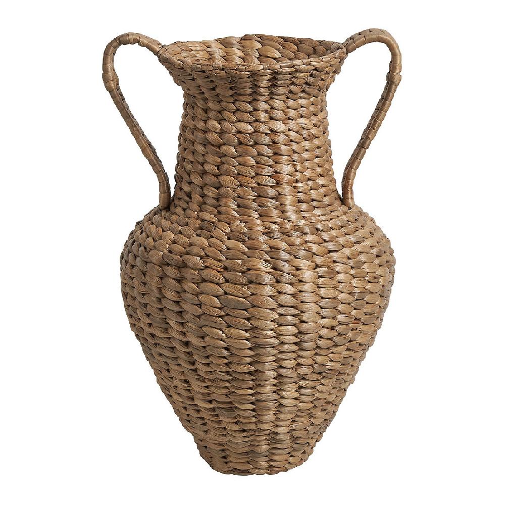 blanc d'ivoire Vase amphore décorative OASIS en osier - Grand modèle - H. 40 cm
