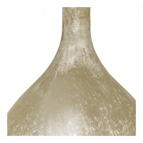 Blanc D'ivoire Vase Bonbonne JEANNE En Verre Mercurisé Doré