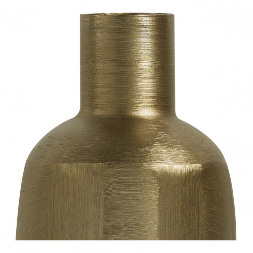 Blanc D'ivoire Vase ÉLIAS En Métal Doré - Grand Modèle - H. 35 Cm