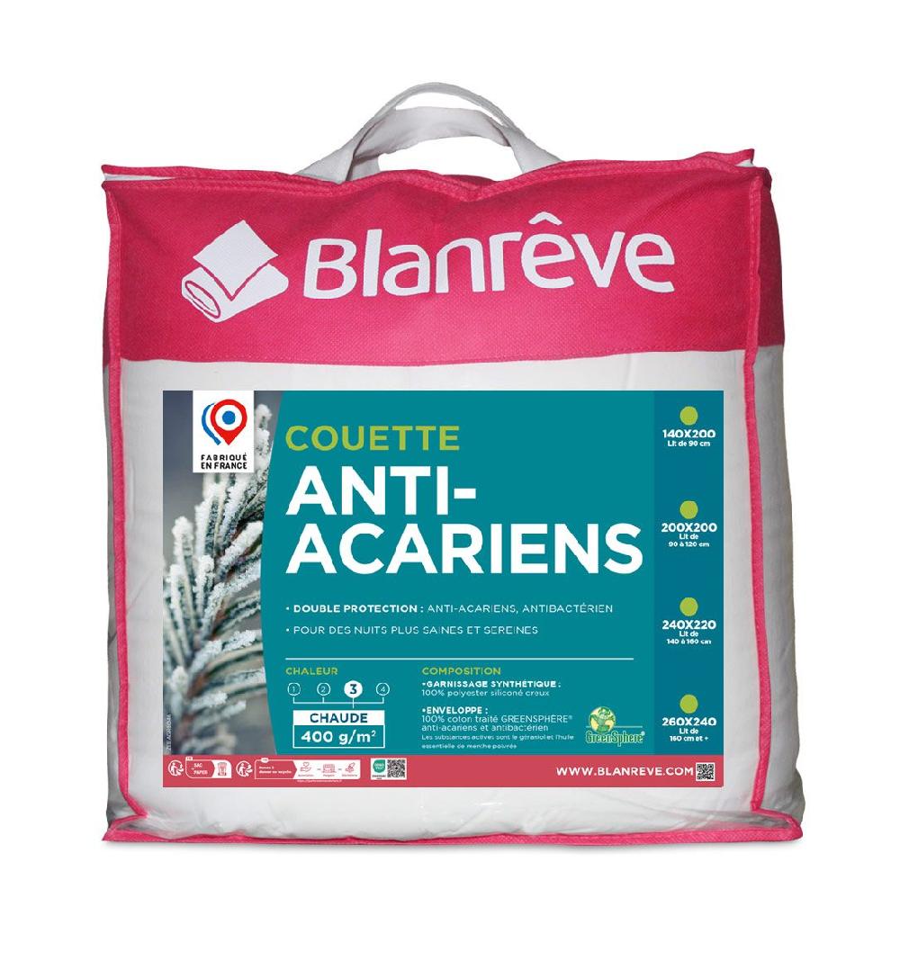 blanrêve Couette chaude anti-acariens BI-OME® (de 140x200 à 240x260)