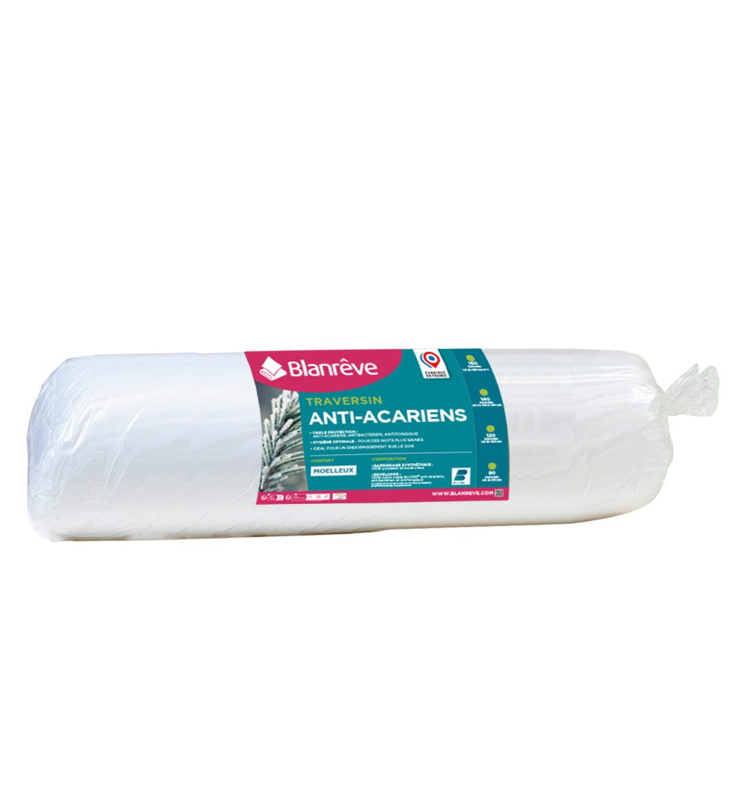 blanrêve Traversin anti-acarien dimensions 90/140/160 cm