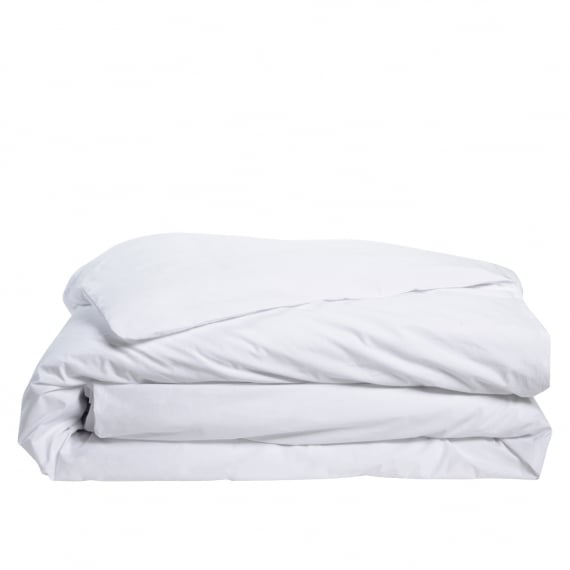 bleu calin Housse de couette percale - Blanc