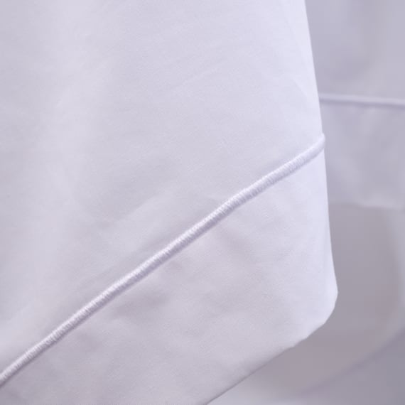 Bleu Calin Taie De Traversin Percale - Blanc