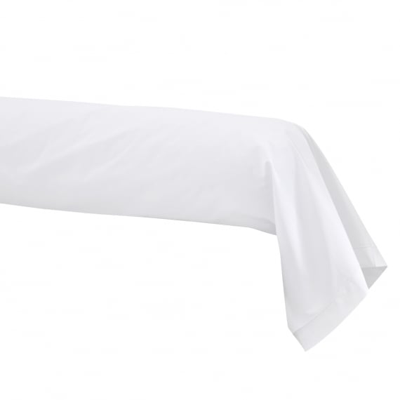 bleu calin Taie de traversin percale - Blanc