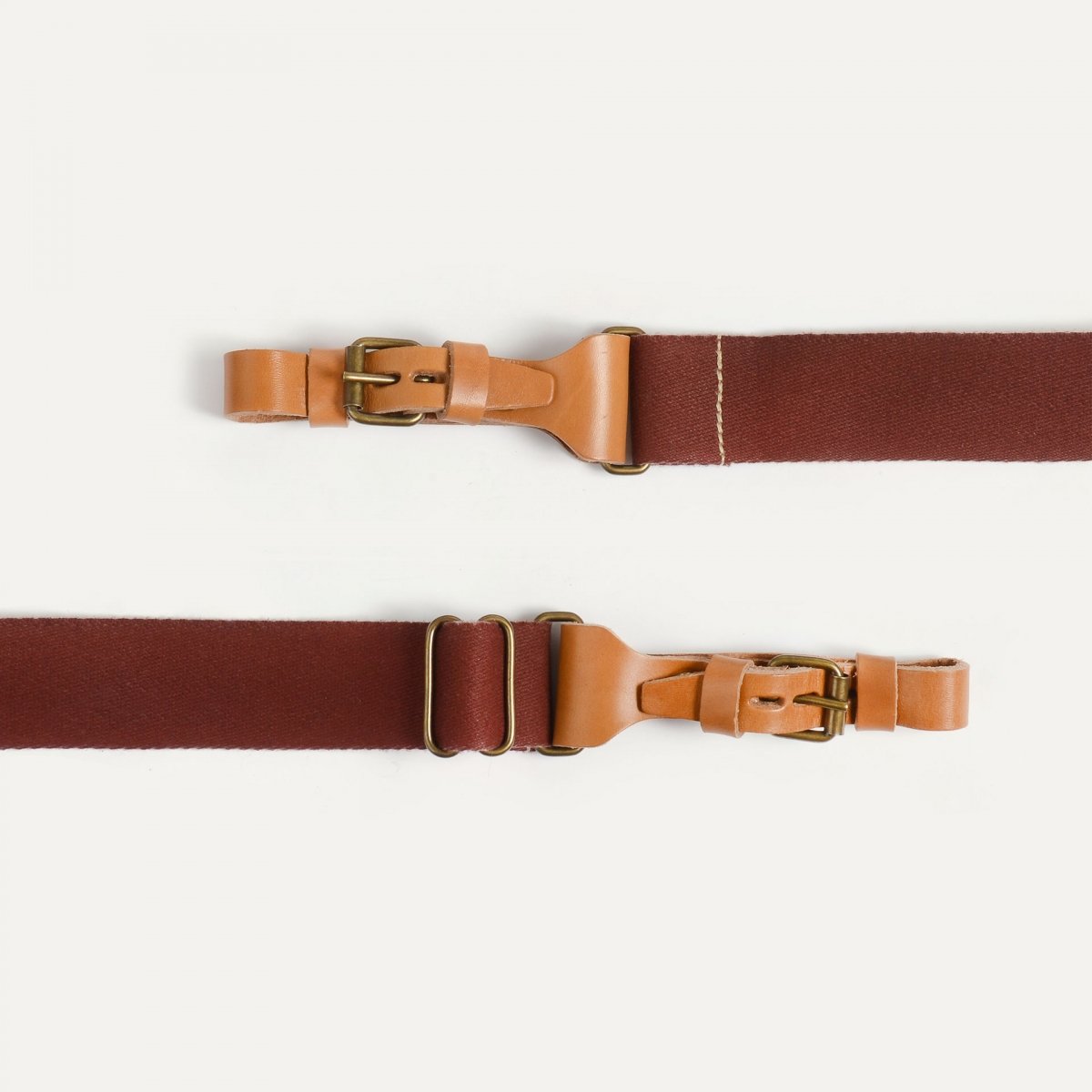 Bleu De Chauffe Bandoulière STRIPE - Rouge Cardinal / Musette Du Pêcheur