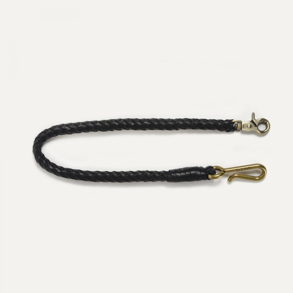 bleu de chauffe Porte clé tressé Hook L - Noir
