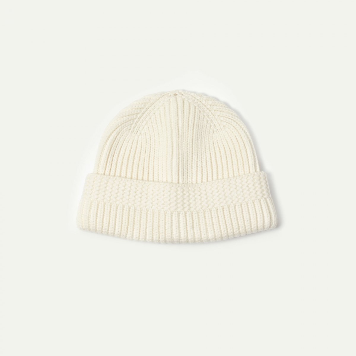 bleu de chauffe Bonnet Le Guilvinec en laine mérinos - Ecru - Style marin