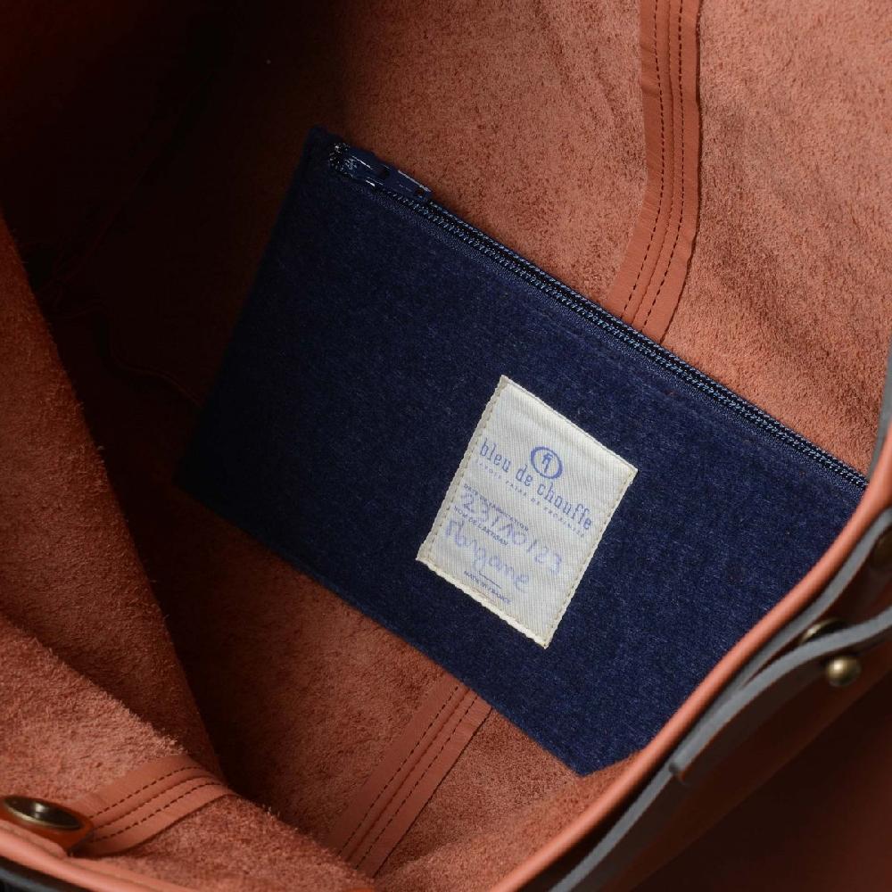 Bleu De Chauffe Cabas Adele - Rouille - Grand Cabas Cuir Souple Femme - Fabriqué En France