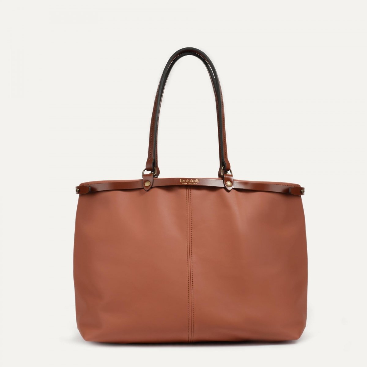 bleu de chauffe Cabas Adele - Rouille - Grand cabas cuir souple femme - Fabriqué en France