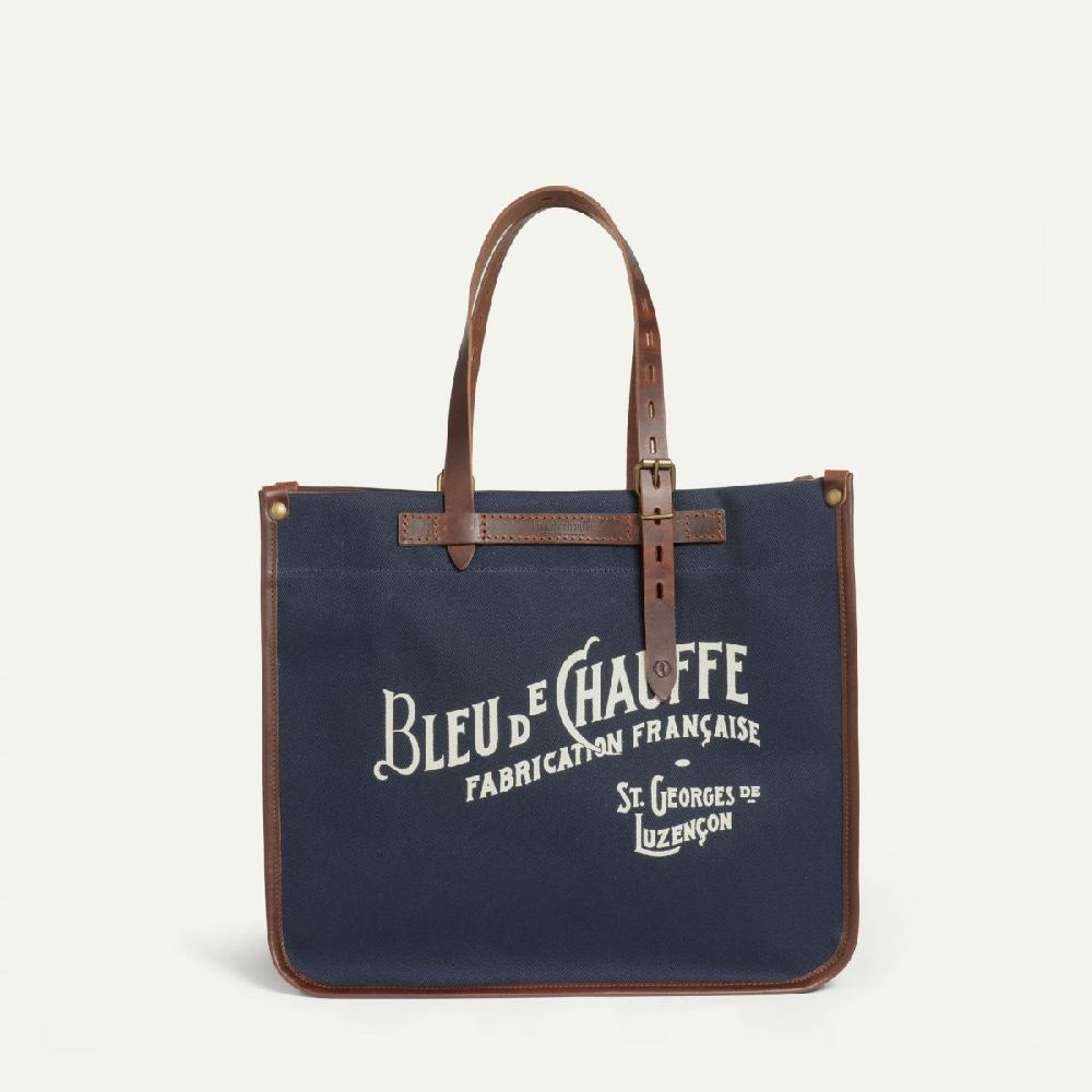 Bleu De Chauffe Cabas Bazar - Bleu Marine - Sac Cabas Homme Et Femme - Bleu De Chauffe