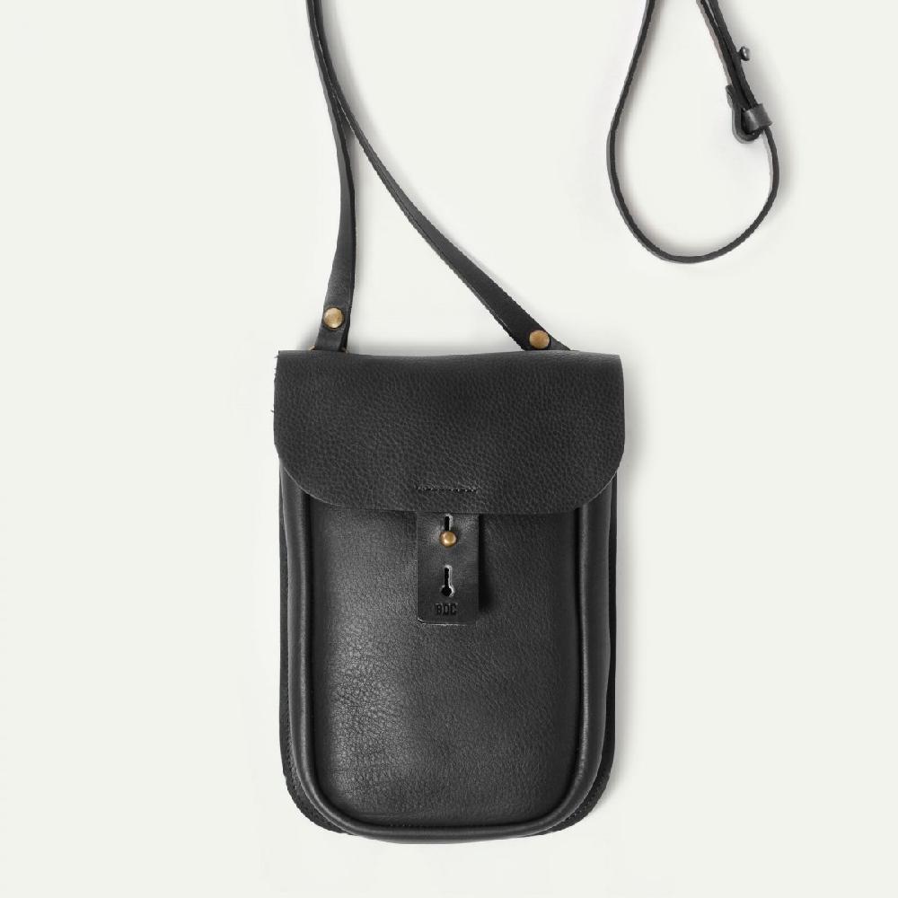 Bleu De Chauffe Cartouchière Cartel - Noir - Sac Bandoulière Cuir - Sac Bandoulière Cuir Homme - Sac à Main Cuir Femme