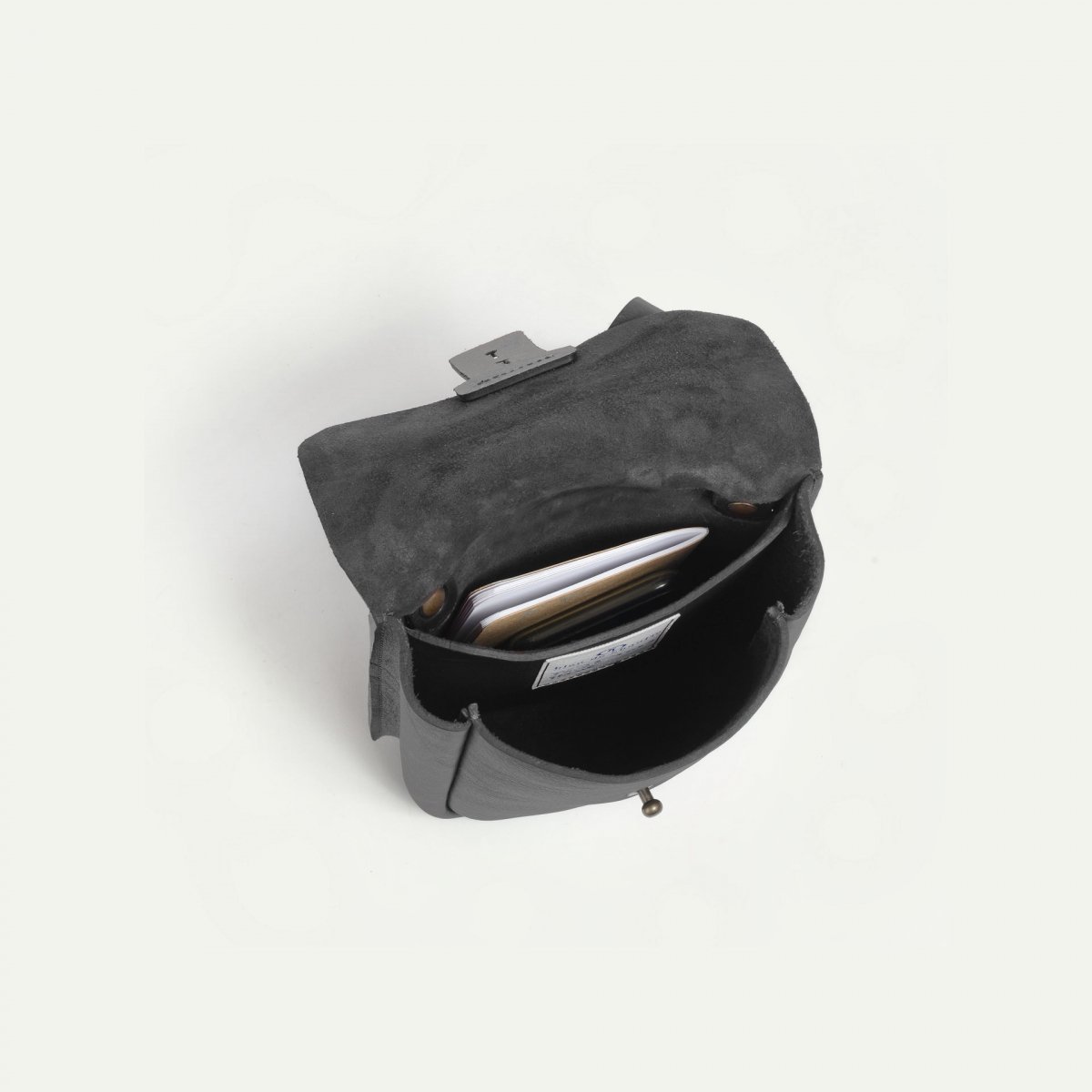 Bleu De Chauffe Cartouchière Cartel - Noir - Sac Bandoulière Cuir - Sac Bandoulière Cuir Homme - Sac à Main Cuir Femme