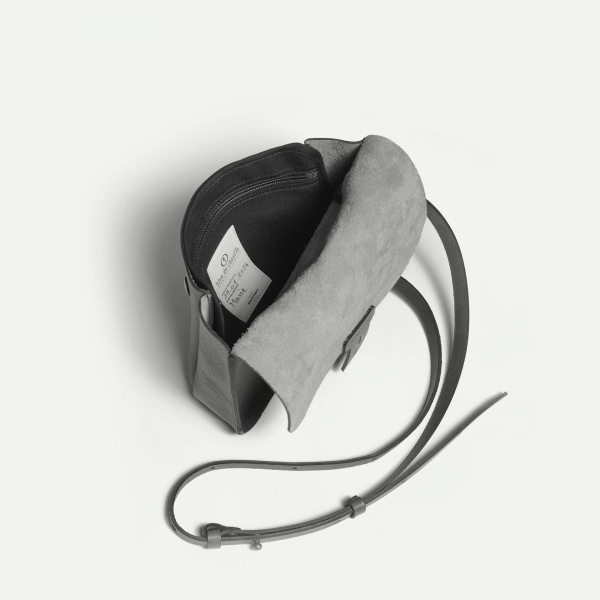 Bleu De Chauffe Cartouchière Cartouche - Noir - Sac Besace Cuir Homme Femme - Made In France