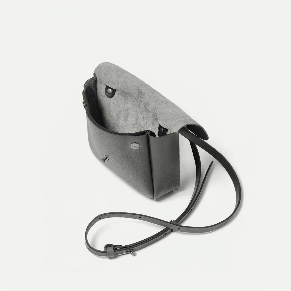 Bleu De Chauffe Cartouchière Cartouche - Noir - Sac Besace Cuir Homme Femme - Made In France