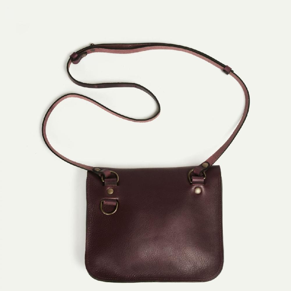 Bleu De Chauffe Cartouchière Cartouche - Tourbe - Sac Besace Cuir Homme - Sac à Main Cuir Femme - Made In France