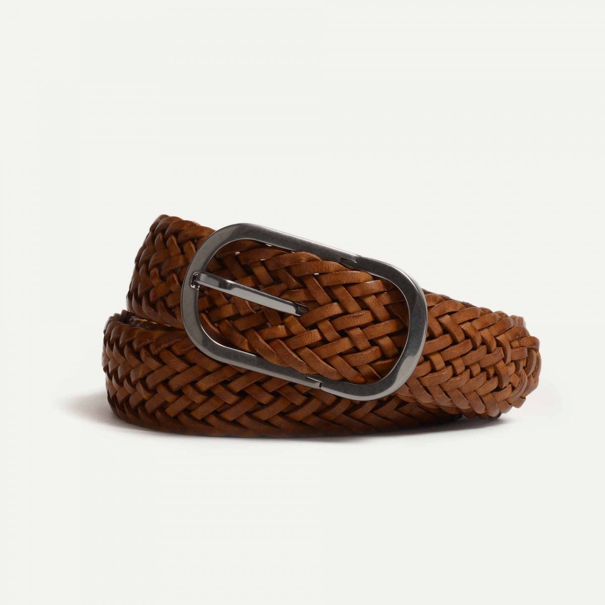 Bleu De Chauffe Ceinture Cuir Homme Cliquet - Pain Brûlé - Accessoire Made In France