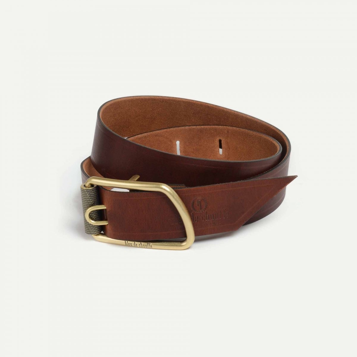 Bleu De Chauffe Ceinture Cuir Homme Tendance Maillon - Made In France