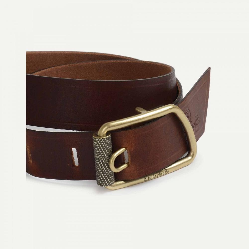 Bleu De Chauffe Ceinture Cuir Homme Tendance Maillon - Made In France