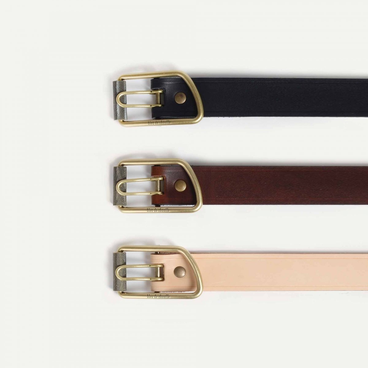 Bleu De Chauffe Ceinture Cuir Homme Tendance Maillon - Made In France