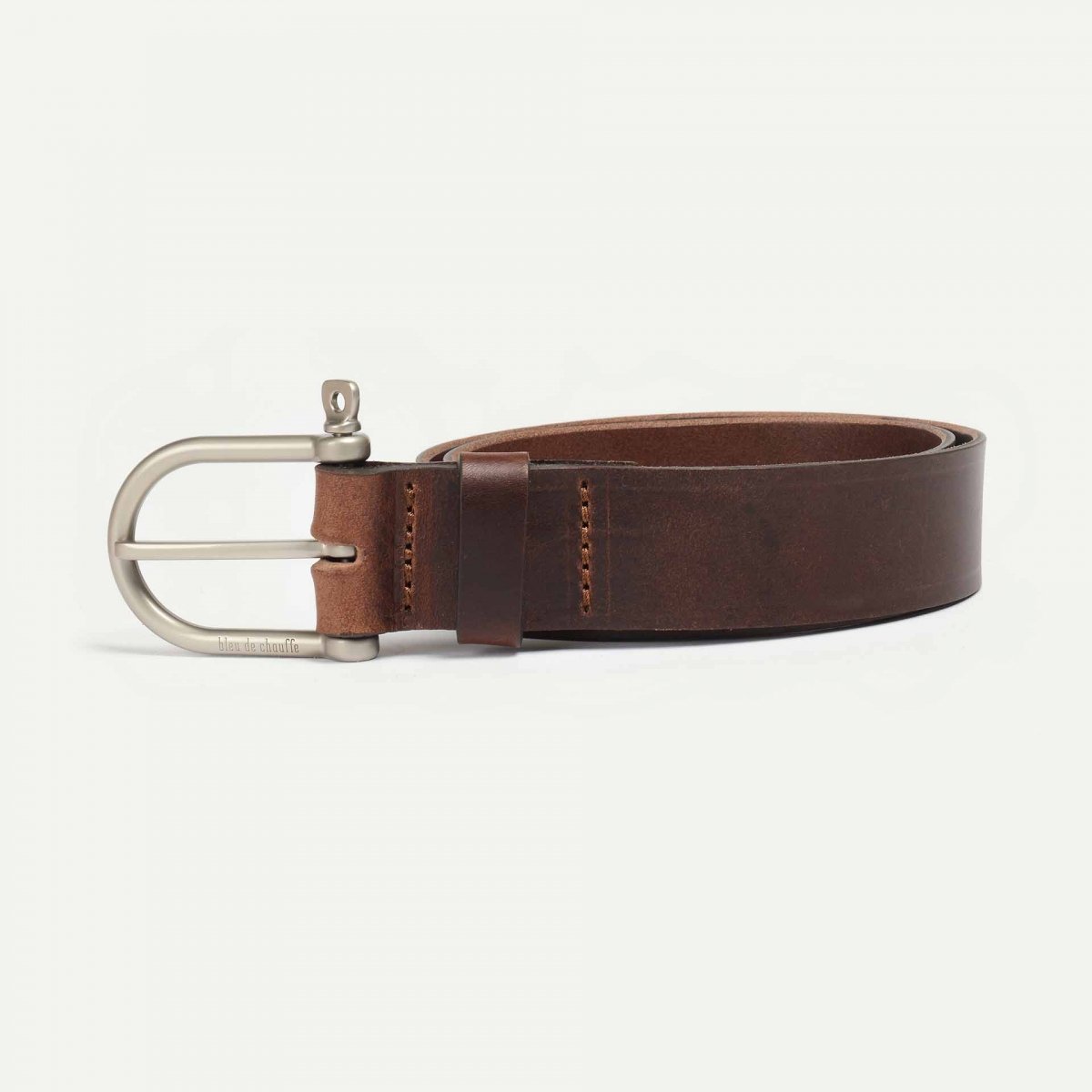 Bleu De Chauffe Ceinture Cuir Tanné Végétal - Fabrication Française - Manille
