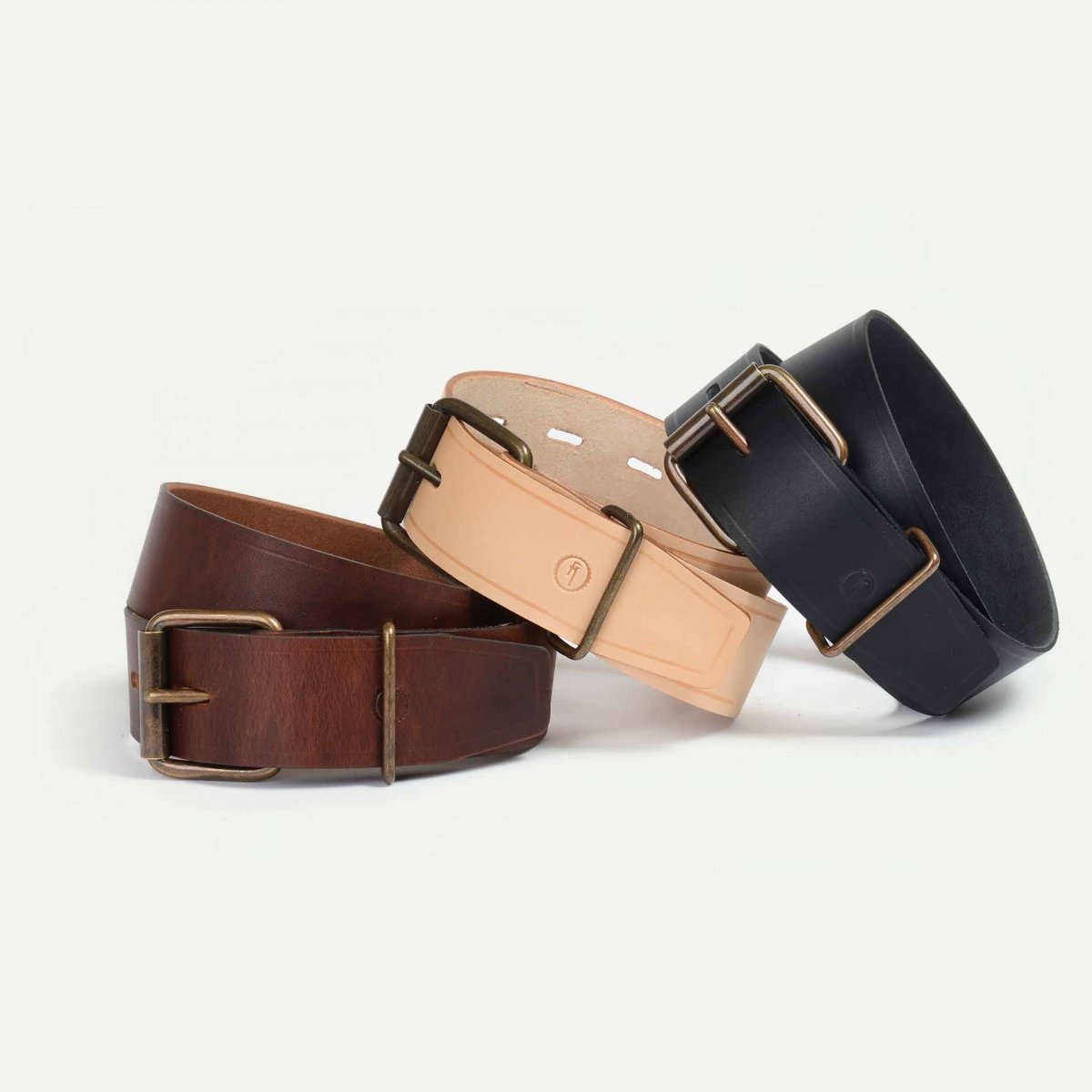 Bleu De Chauffe Ceinture En Cuir Fabriqué En France - Fred - Pain Brulé