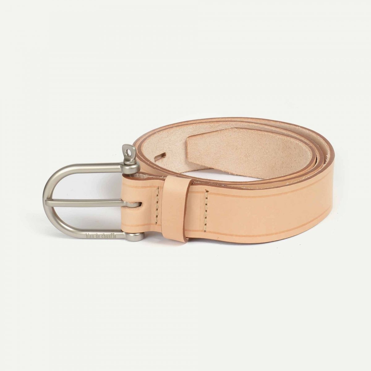 Bleu De Chauffe Ceinture En Cuir Pour Homme Et Femme - Manille Naturel - Cuir Végétal