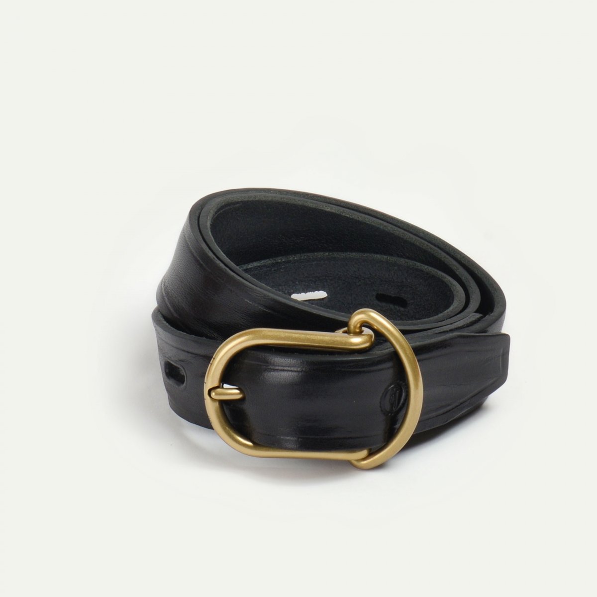 Bleu De Chauffe Ceinture Manchette - Noir Waves - Ceinture Cuir Homme Made In France