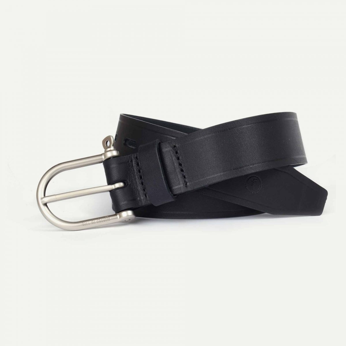 bleu de chauffe Ceinture noire - Manille - accessoire homme - artisanat français