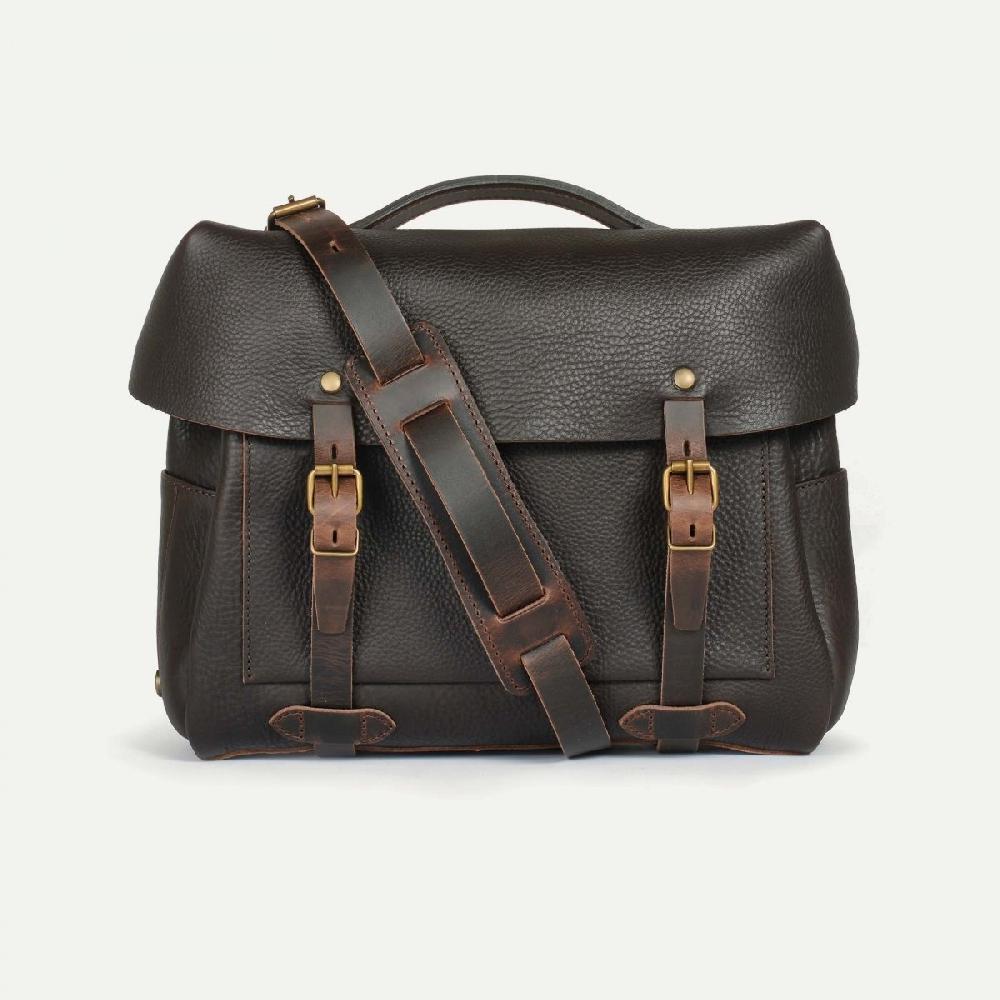 Bleu De Chauffe Eclair Heroes - Sac Moto Cuir Marron Brun