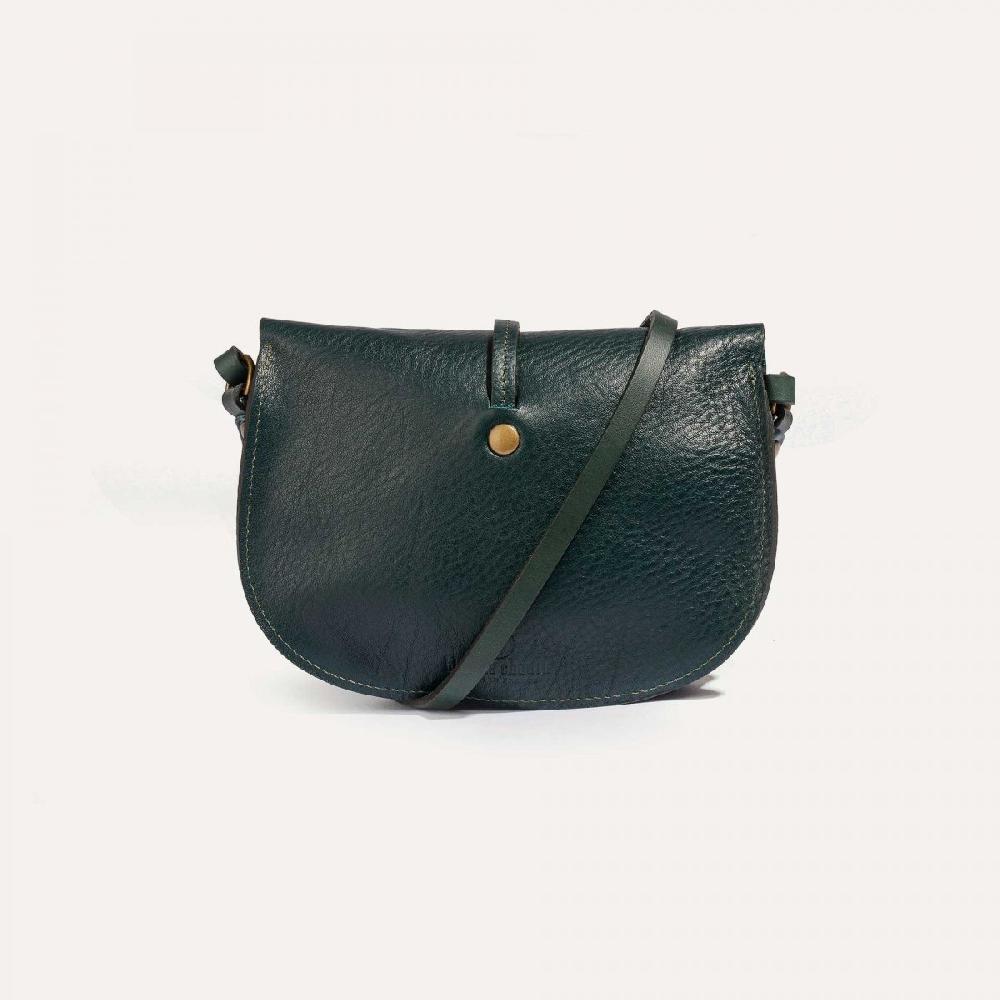 Bleu De Chauffe Java - Vert - Sac à Main Cuir Femme - Fabriqué En France
