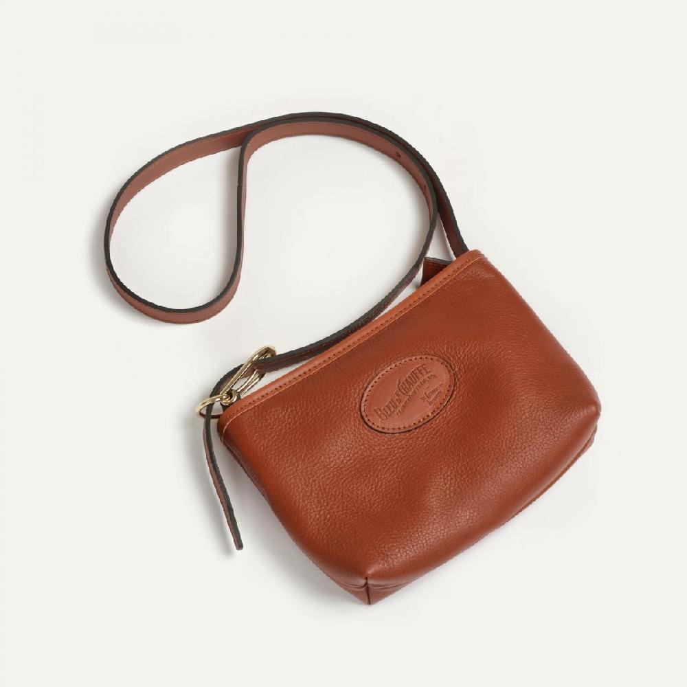 Bleu De Chauffe Mini Besace Bonnie - Rust - Sac Besace Cuir Femme Made In France