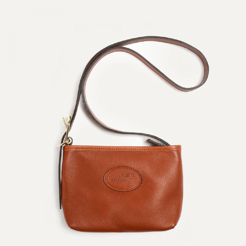 bleu de chauffe Mini besace Bonnie - Rust - Sac besace cuir femme Made in France