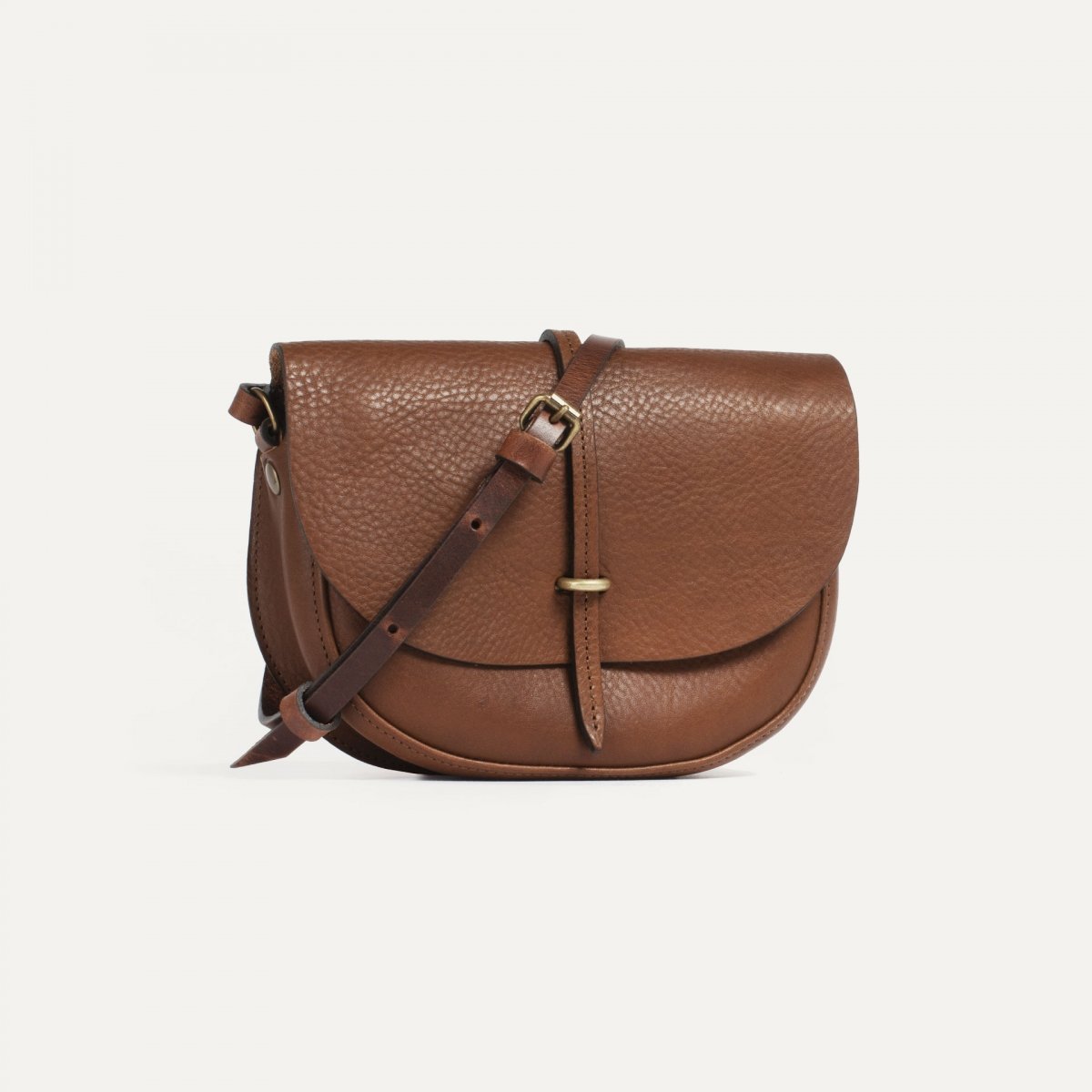 Bleu De Chauffe Mini Sac Postier Java - Cuba Libre - Sac Pochette Cuir Femme - Made In France