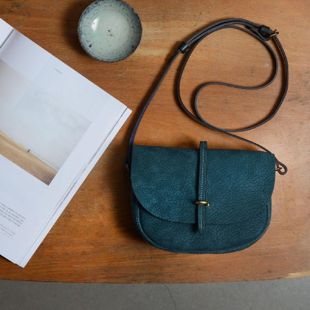 Bleu De Chauffe Mini Sac Postier Java - Soft Petrolio