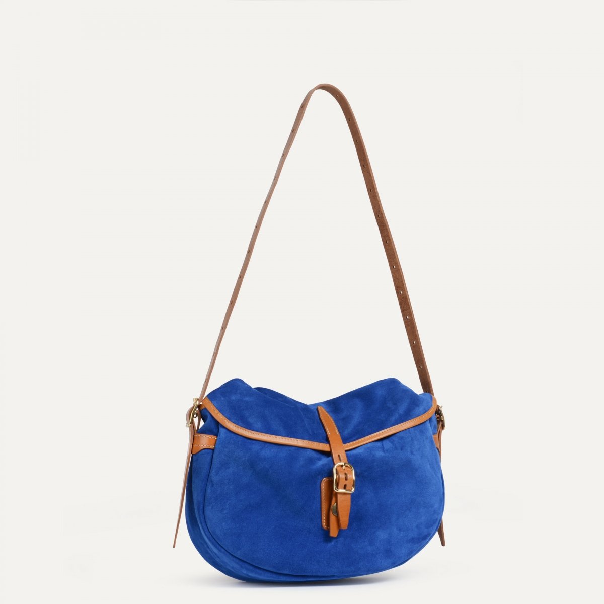 Bleu De Chauffe Musette Du Pêcheur Demi-lune Margot - Bleu Suede