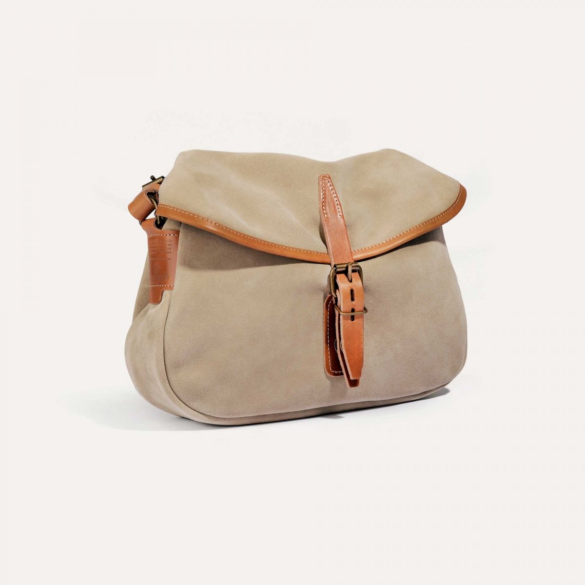 Bleu De Chauffe Musette Du Pêcheur XS / Cuir Velours - Rock - Sac Besace Cuir