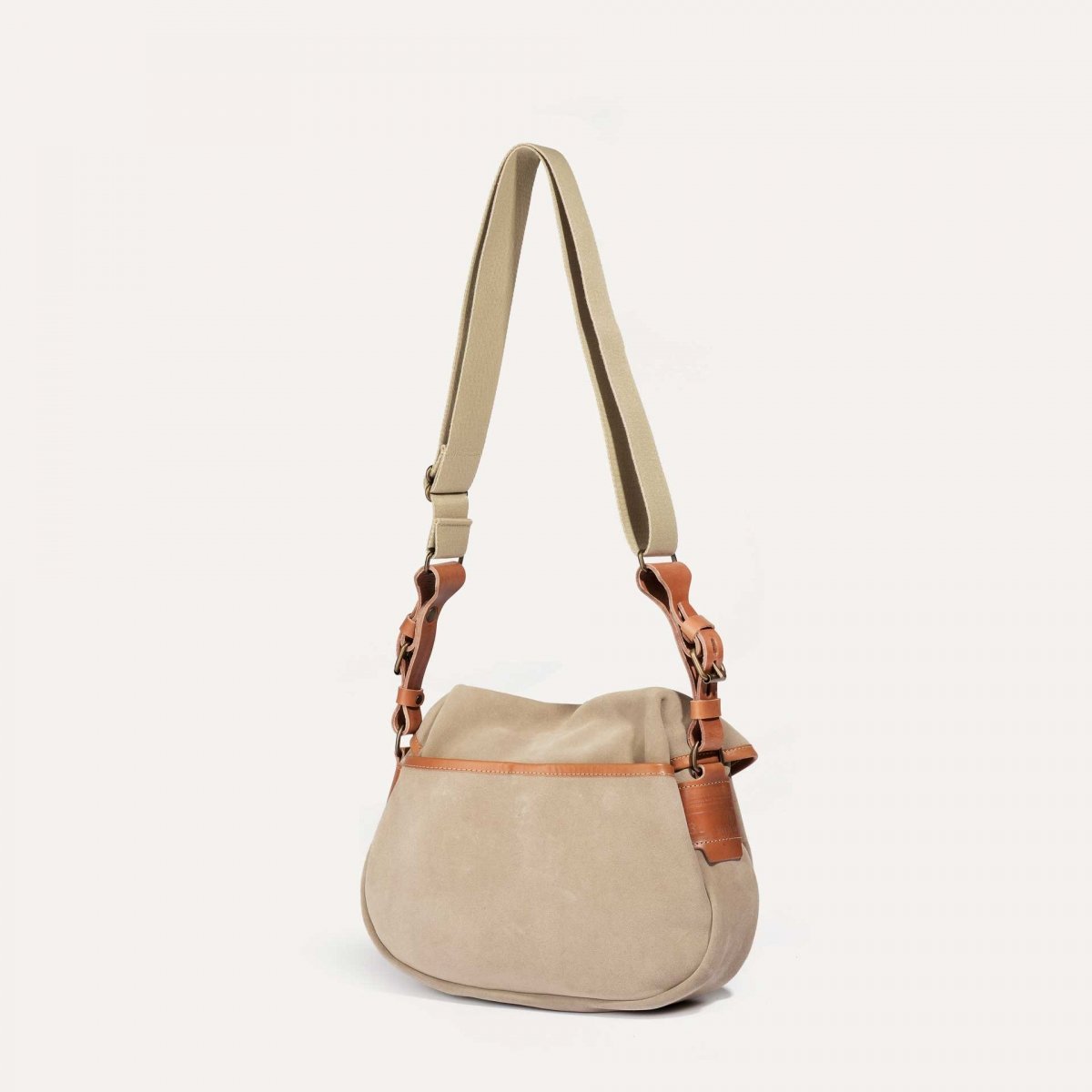 Bleu De Chauffe Musette Du Pêcheur XS / Cuir Velours - Rock - Sac Besace Cuir