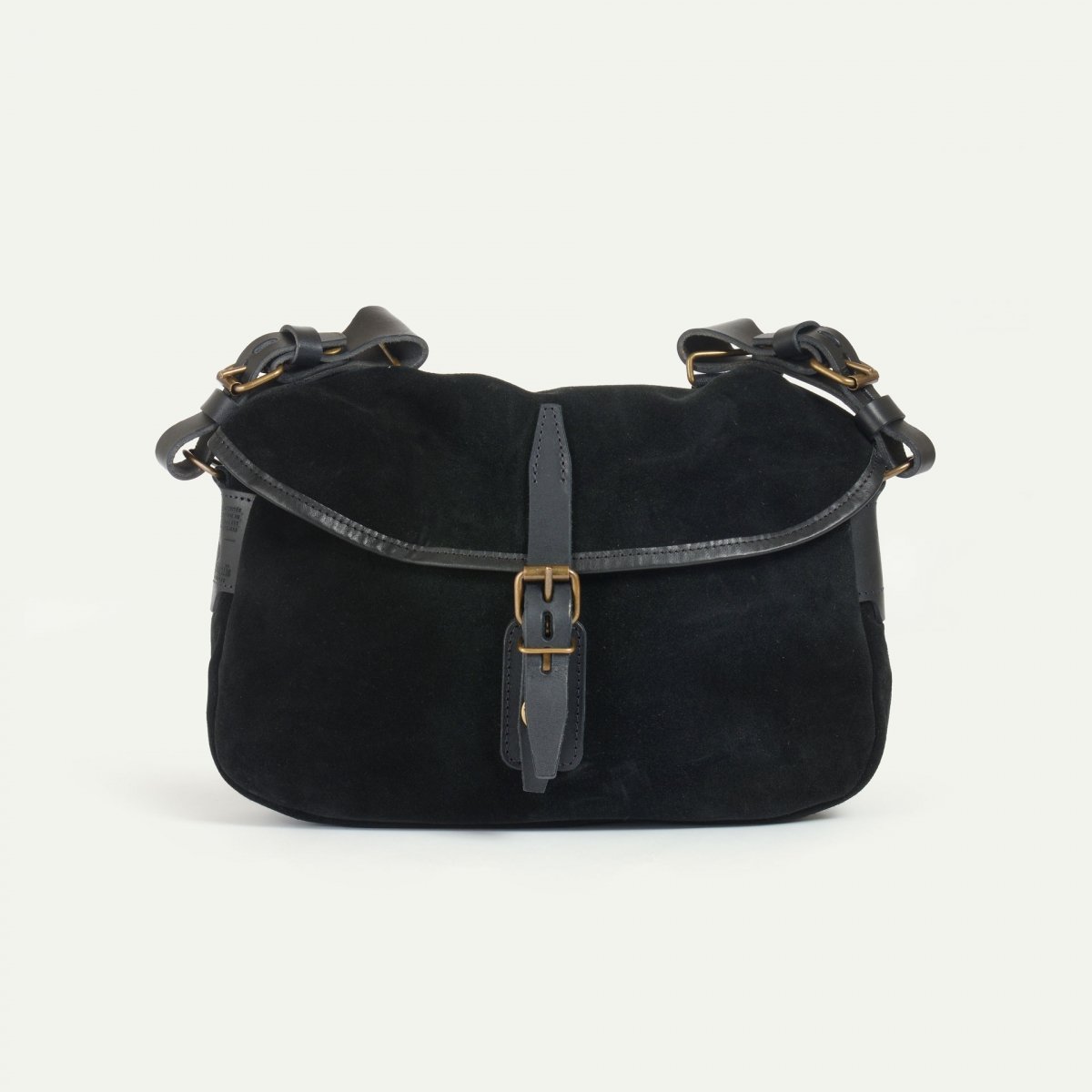 Bleu De Chauffe Musette Du Pêcheur XS / Noir - Sac Besace Cuir Homme Et Femme - Bleu De Chauffe