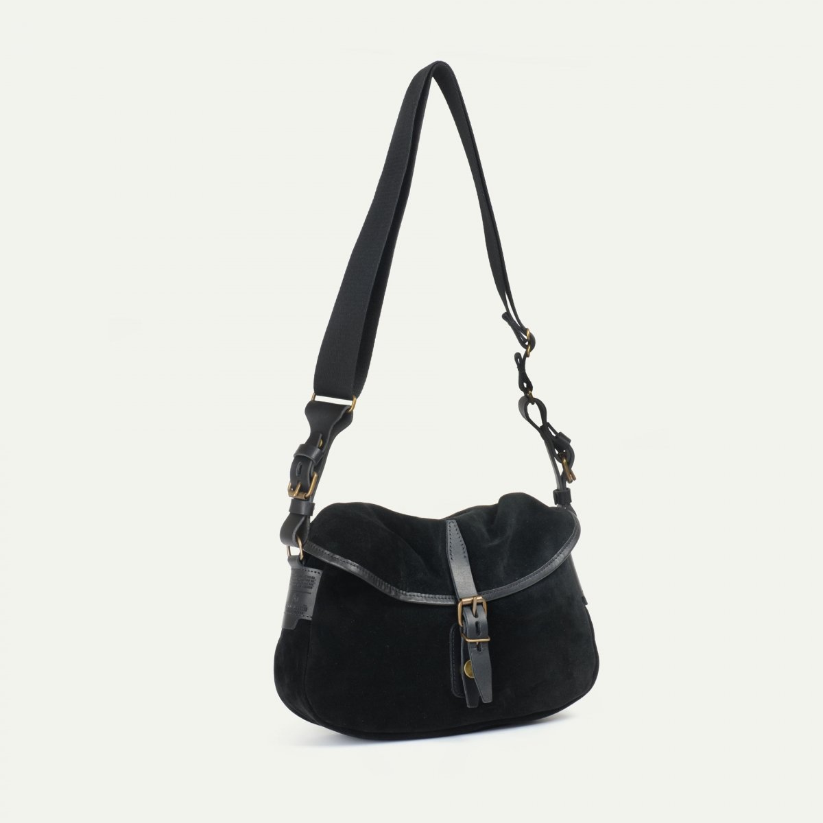 bleu de chauffe Musette du Pêcheur XS / Noir - Sac besace cuir Homme et Femme - Bleu de Chauffe