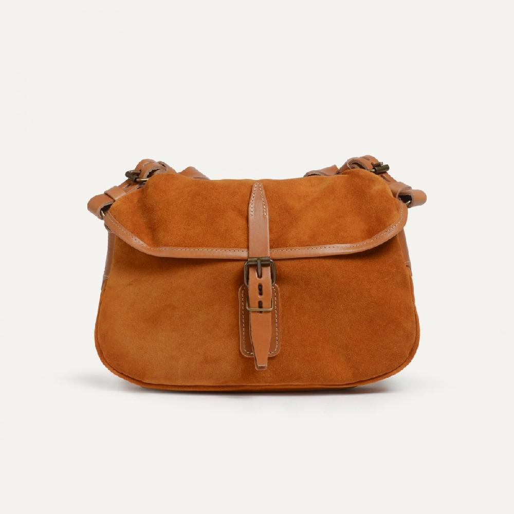 Bleu De Chauffe Musette Du Pêcheur XS / Ocre - Sac Besace Cuir Homme Et Femme - Bleu De Chauffe