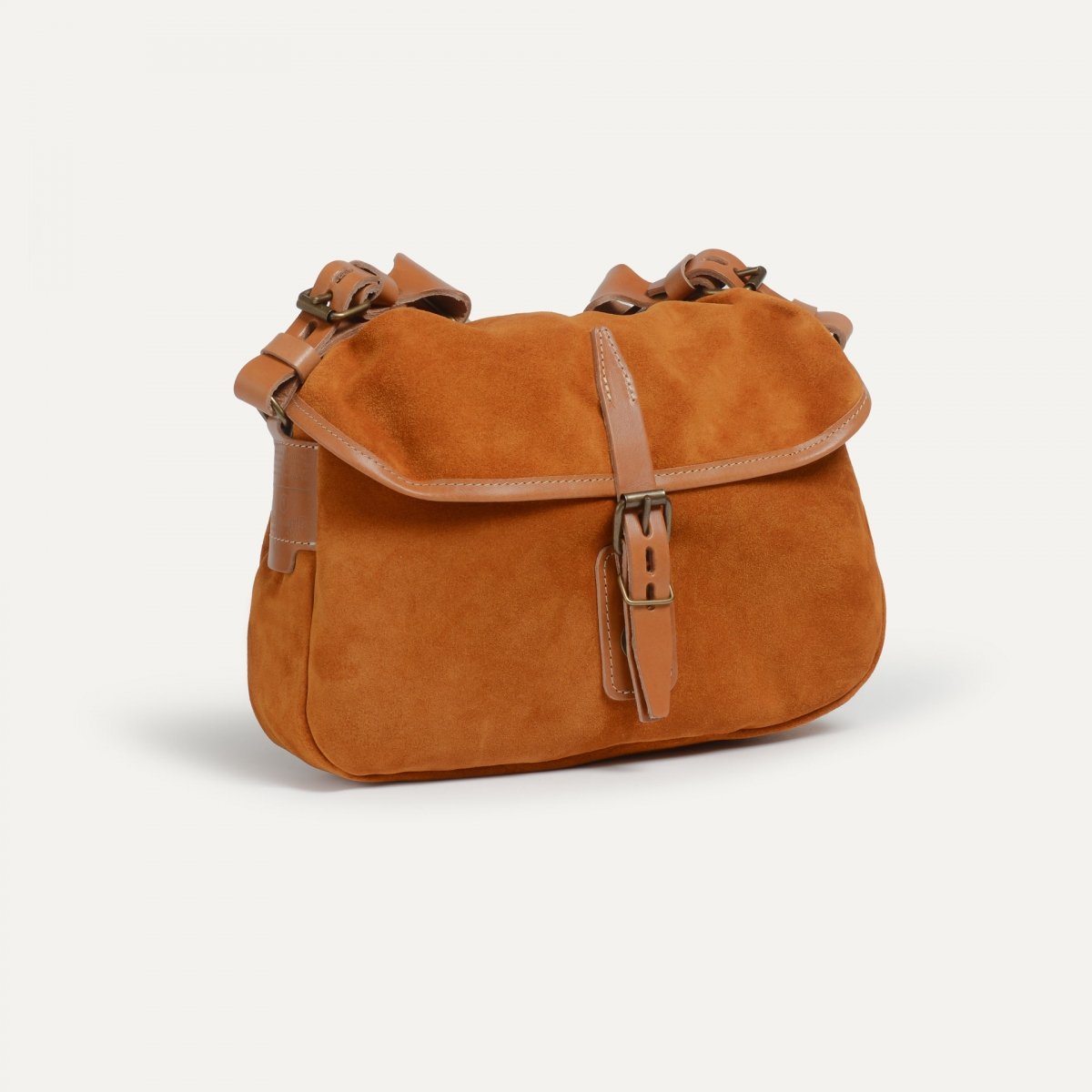Bleu De Chauffe Musette Du Pêcheur XS / Ocre - Sac Besace Cuir Homme Et Femme - Bleu De Chauffe