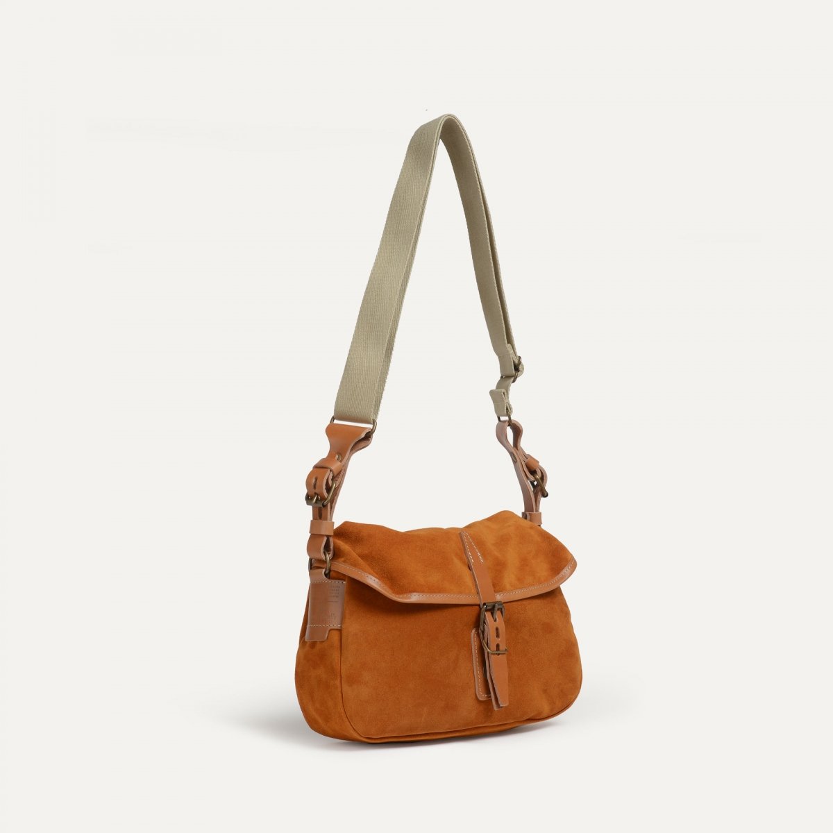 bleu de chauffe Musette du Pêcheur XS / Ocre - Sac besace cuir Homme et Femme - Bleu de Chauffe