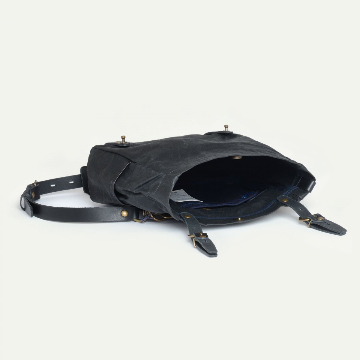 Bleu De Chauffe Musette Gibus - Noir Wax I Sac Besace Made In France