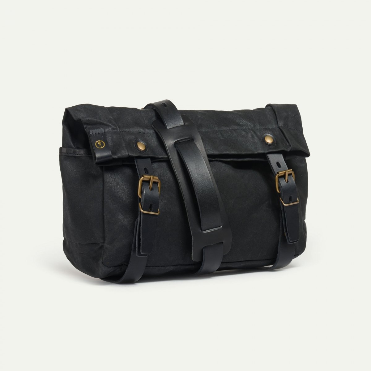 bleu de chauffe Musette Gibus - Noir Wax I Sac besace Made in France