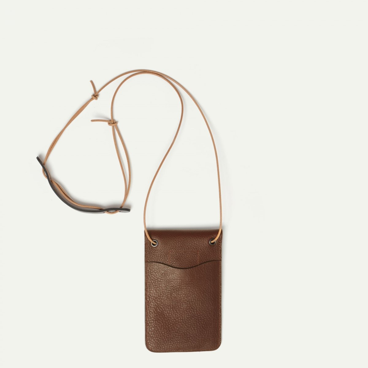 Bleu De Chauffe Pochette Telephone Portable - Cartalo - Marron - Etui Telephone En Cuir - Mini Sac Bandoulière Cuir
