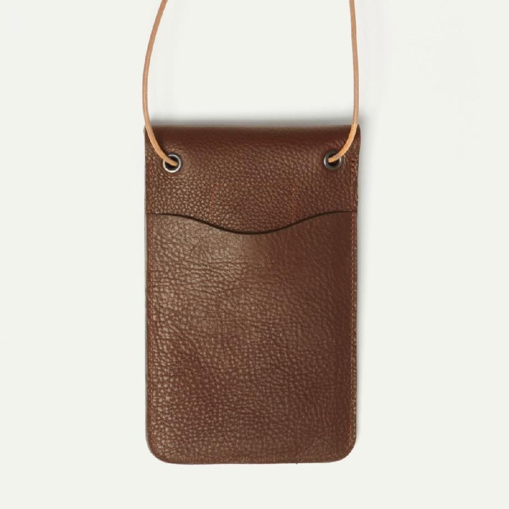 Bleu De Chauffe Pochette Telephone Portable - Cartalo - Marron - Etui Telephone En Cuir - Mini Sac Bandoulière Cuir