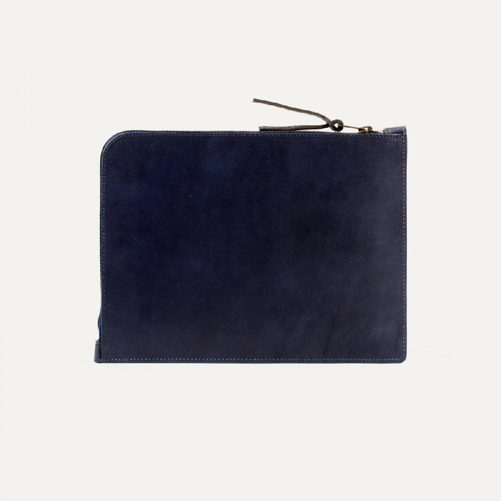 Bleu De Chauffe Porte IPad Cuir Joe - Pain Brûlé - Made In France